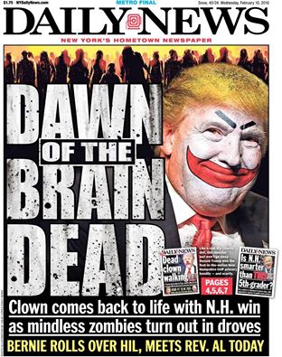 NY Daily News Front Page February 10, 2016