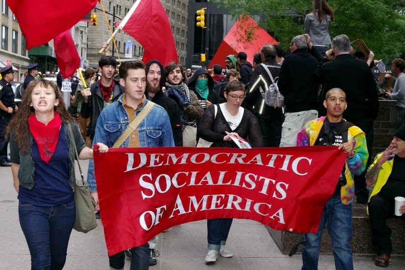 Members of the Democratic Socialists of America march at the Occupy Wall Street protest in New York. en.wikipedia.org 