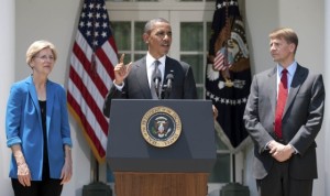 President Barack Obama announces the nomination of Richard Cordray as the first director of the CFPB on July 18, 2011 en.wikipedia.org 