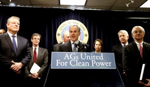 New York Attorney General Eric Schneiderman speaks alongside former Vice President Al Gore dailysignal.com