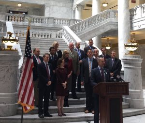 "Proud to help organize so many Utah leaders to support @Evan_McMullin - Utah's choice for President." Photo from Tweet by Lincoln Fillmore
